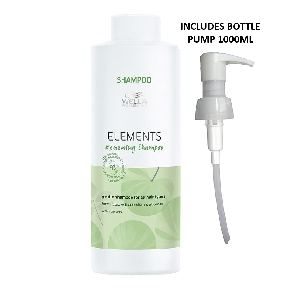 Wella Elements Renewing Shampoo With Pump 1000ml - Last of Range