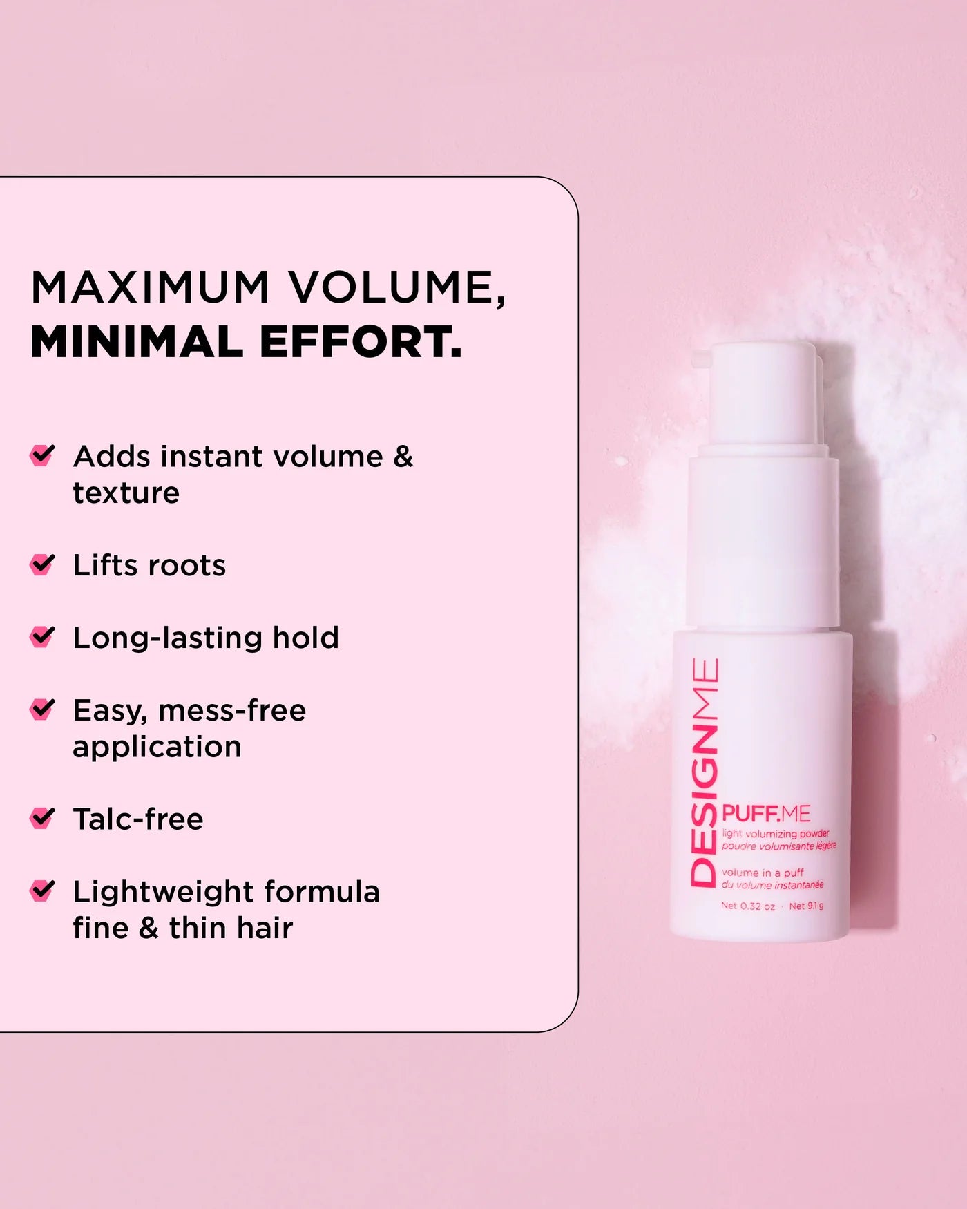 DESIGNME Puff.Me Volumizing Powder Light 9.1 g