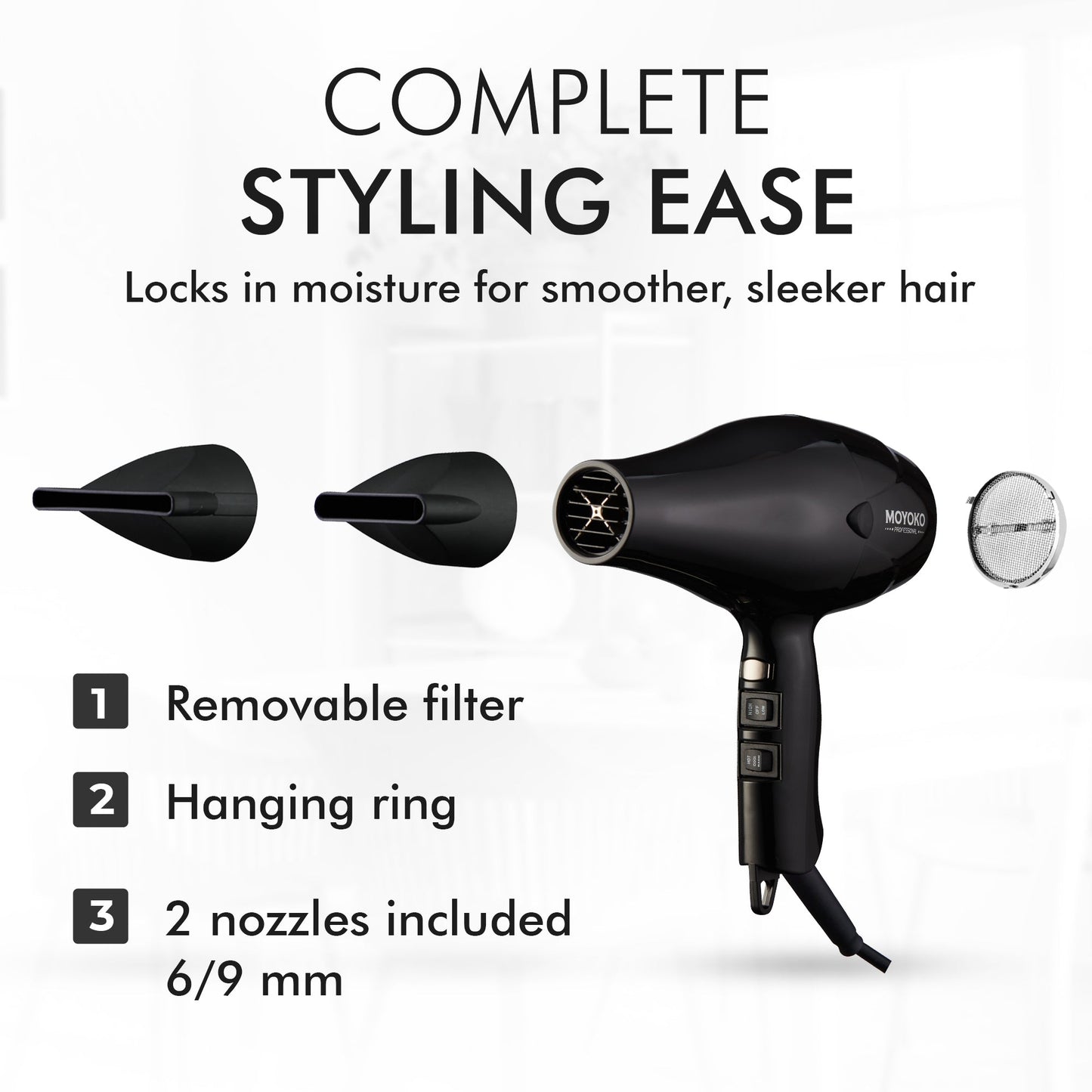 Moyoko Pro E8 Hairdryer- Pink