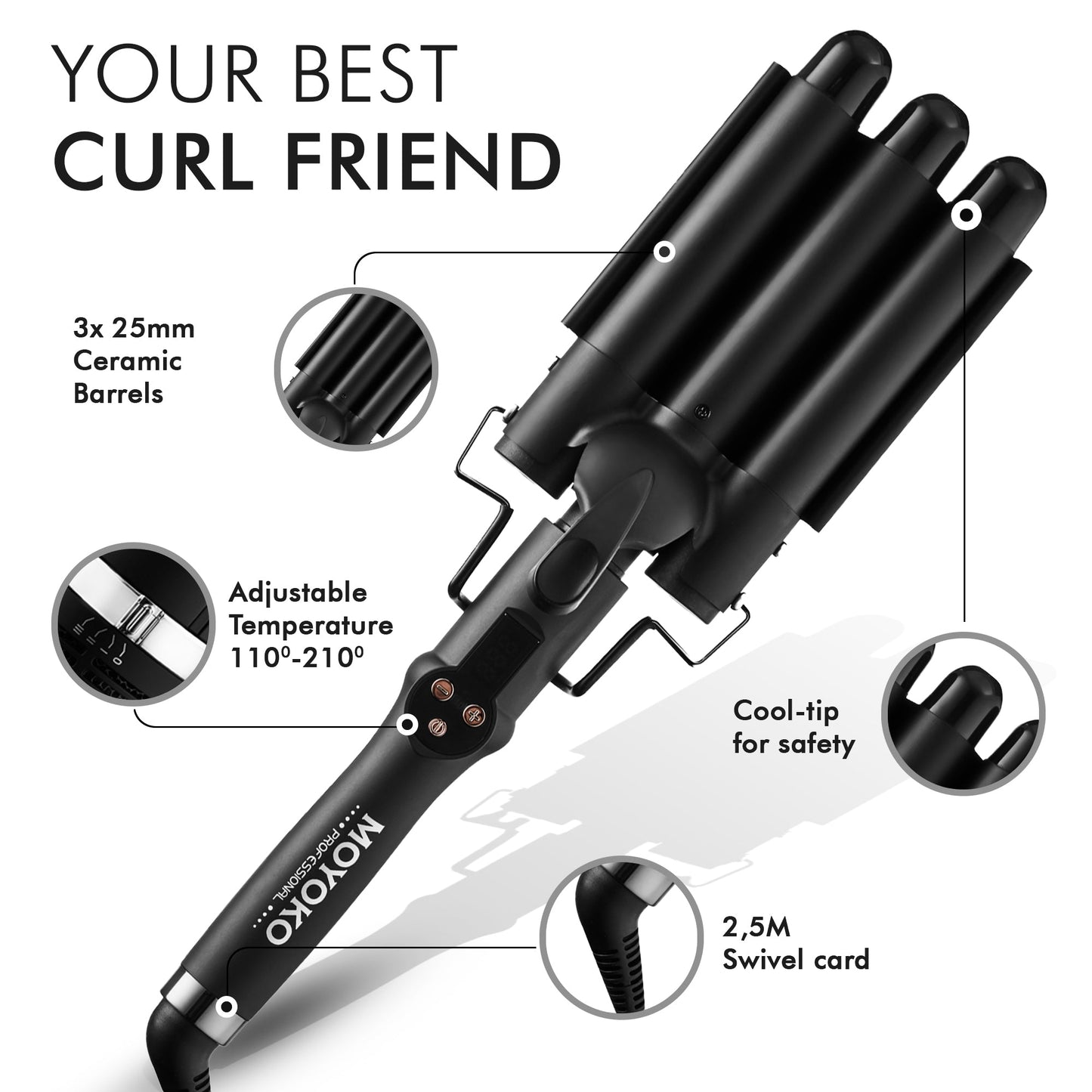 Triple barrel-Bombshell Beach waver