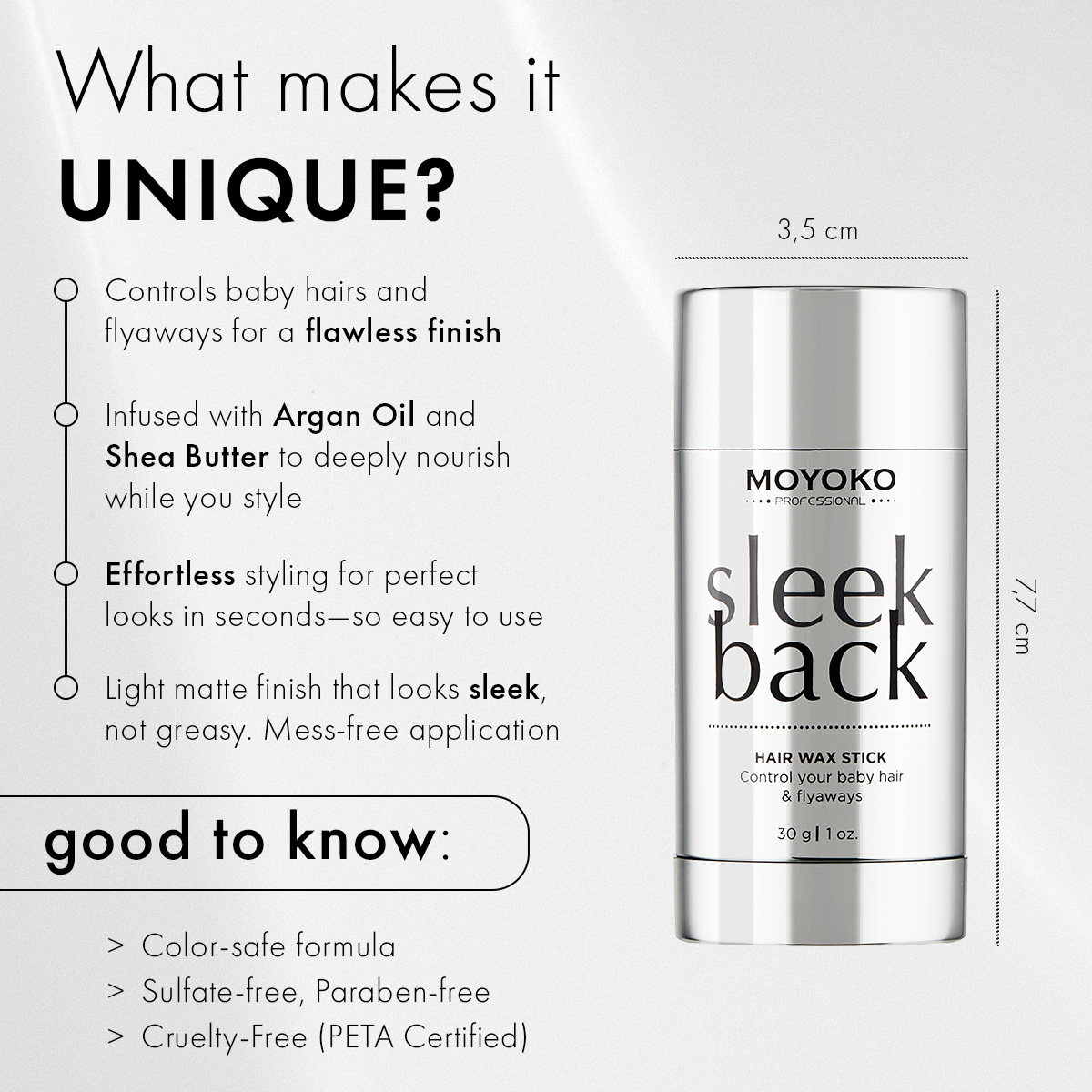 Moyoko Sleek Back- Hair Wax stick