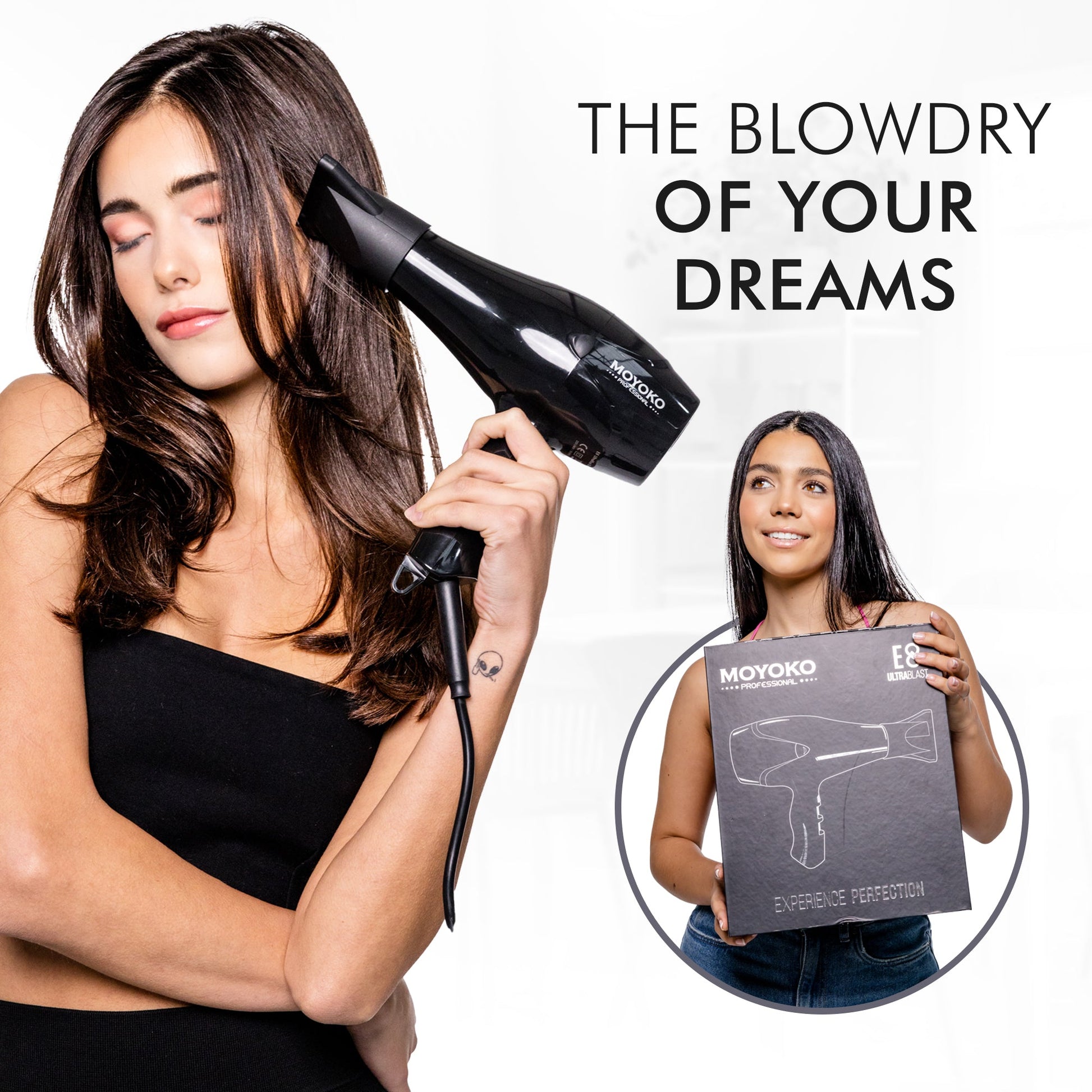 Moyoko Pro E8 Hairdryer- Pink