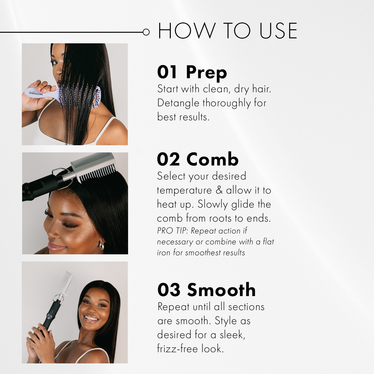 Moyoko Luxe Crown Hot Comb | Pink