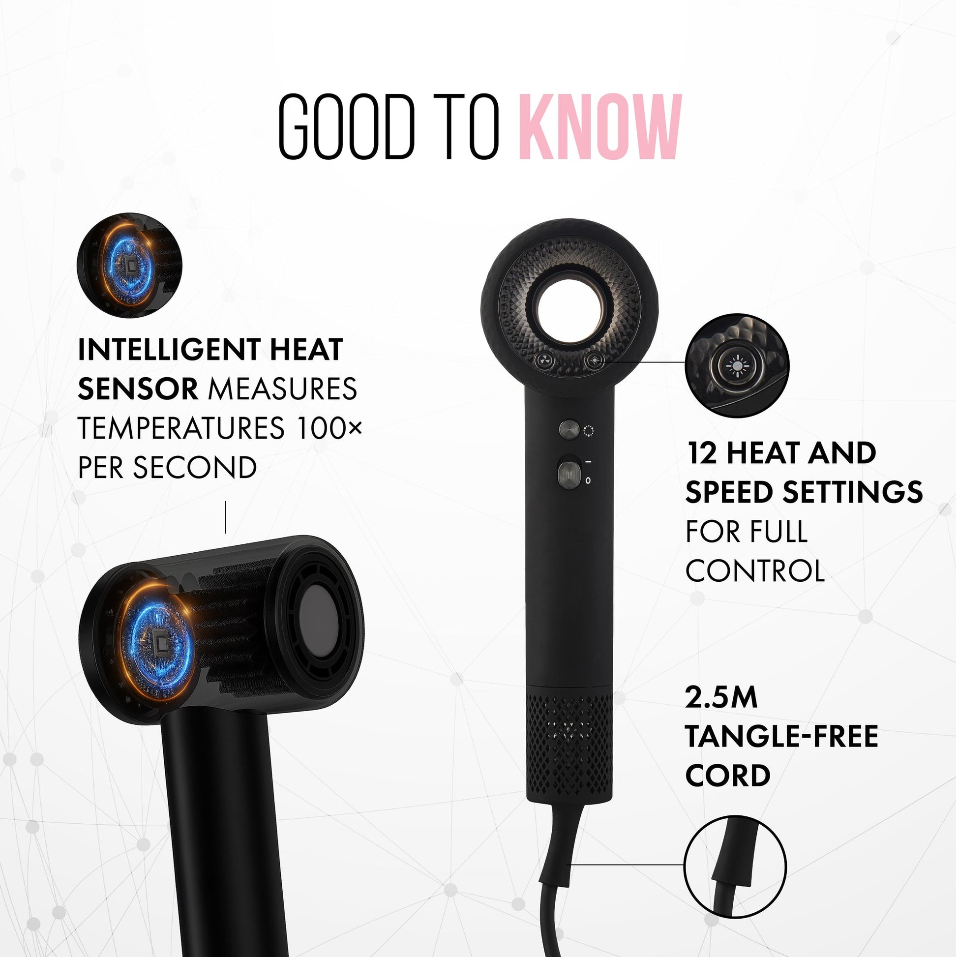 Aria E9 Hairdryer | Black