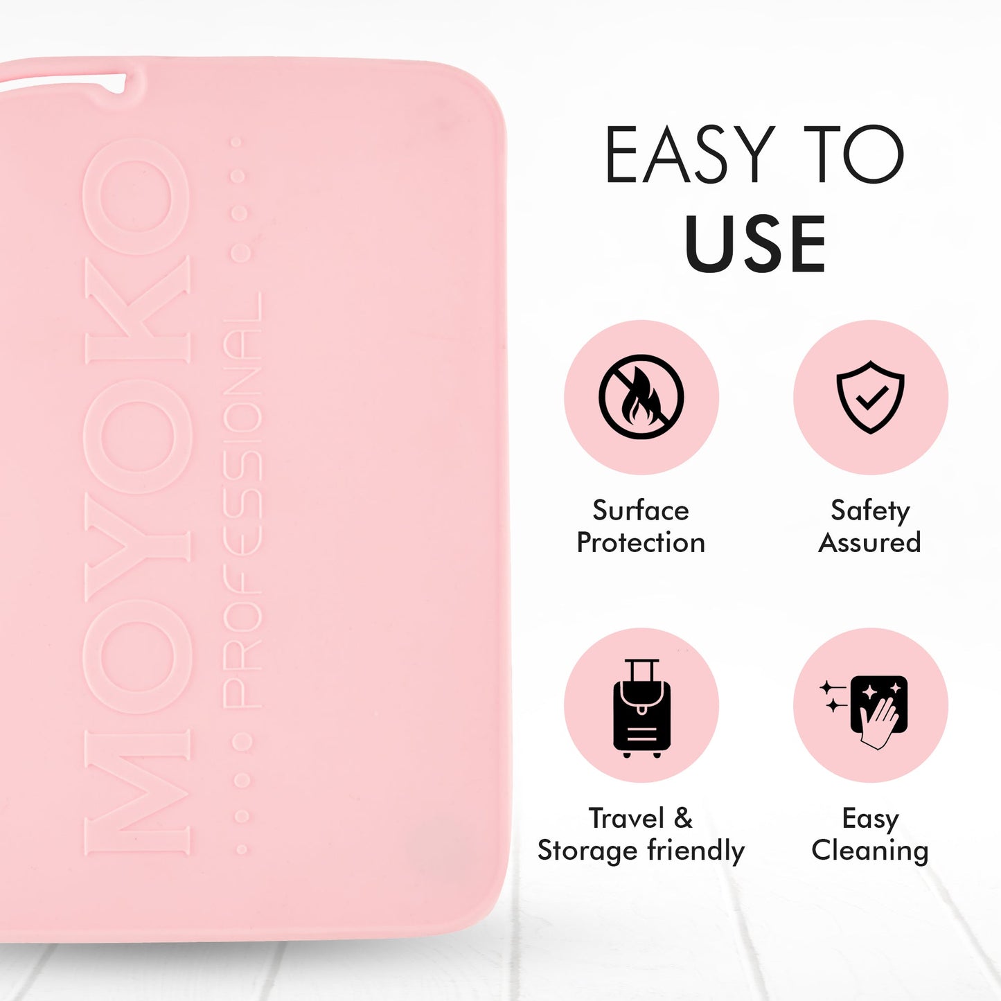 Moyoko Professional Heat Resistant Silicone Mat - Pink