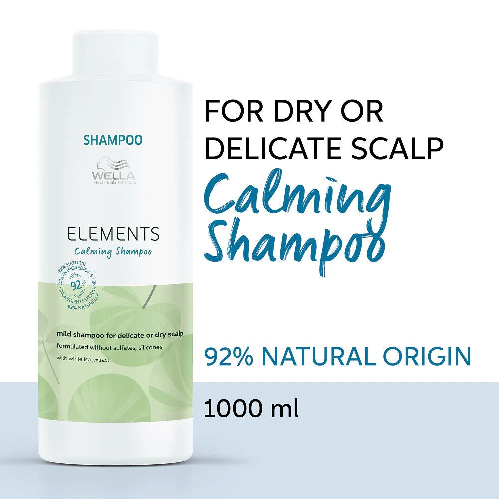 Transform Your Scalp Care with Wella Elements Calming Shampoo - 1000ml