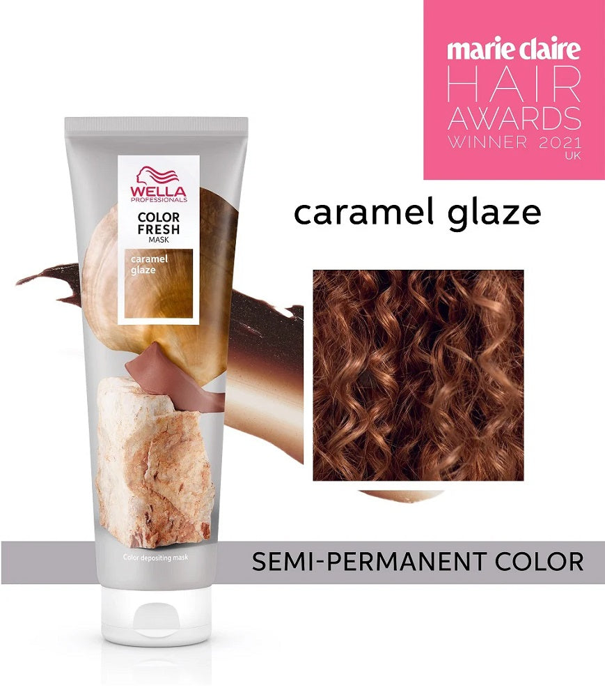 Transform Your Hair with Wella Color Fresh Caramel Glaze Mask (150ml)